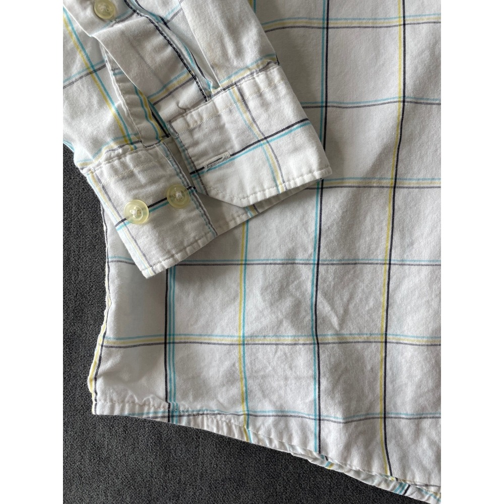 Wrangler Button Down Shirt Mens XL White Plaid Check Long Sleeve Western Casual - Picture 3 of 8